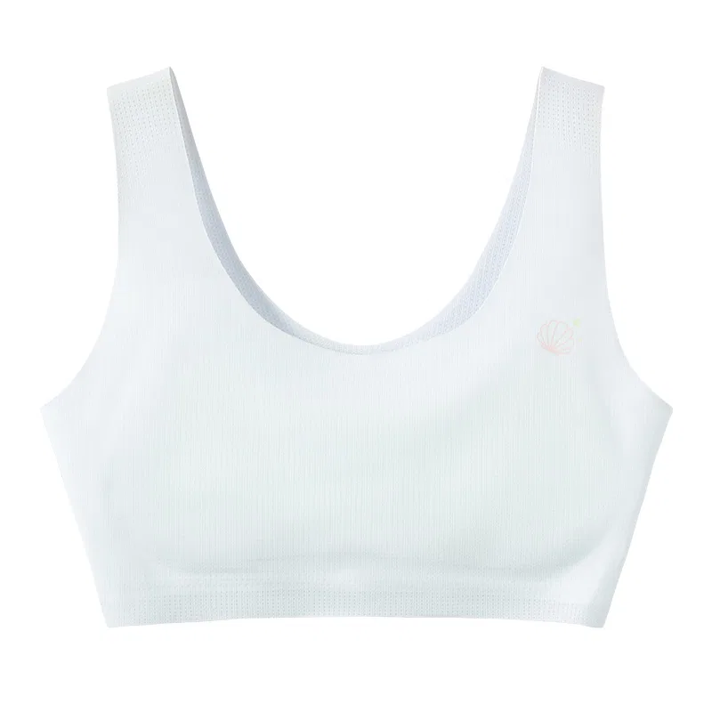 Детский бюстгальтер для девочек хлопковый Hodo Developmental Underwear Teenagers Red bean, Fresh Blue