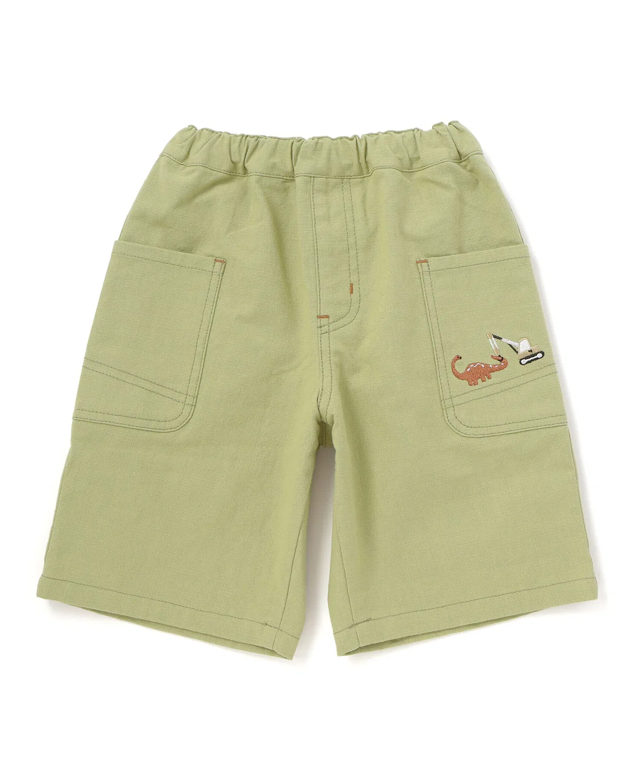 Детские шорты с вышивкой и боковыми карманами SLAP SLIP, Green