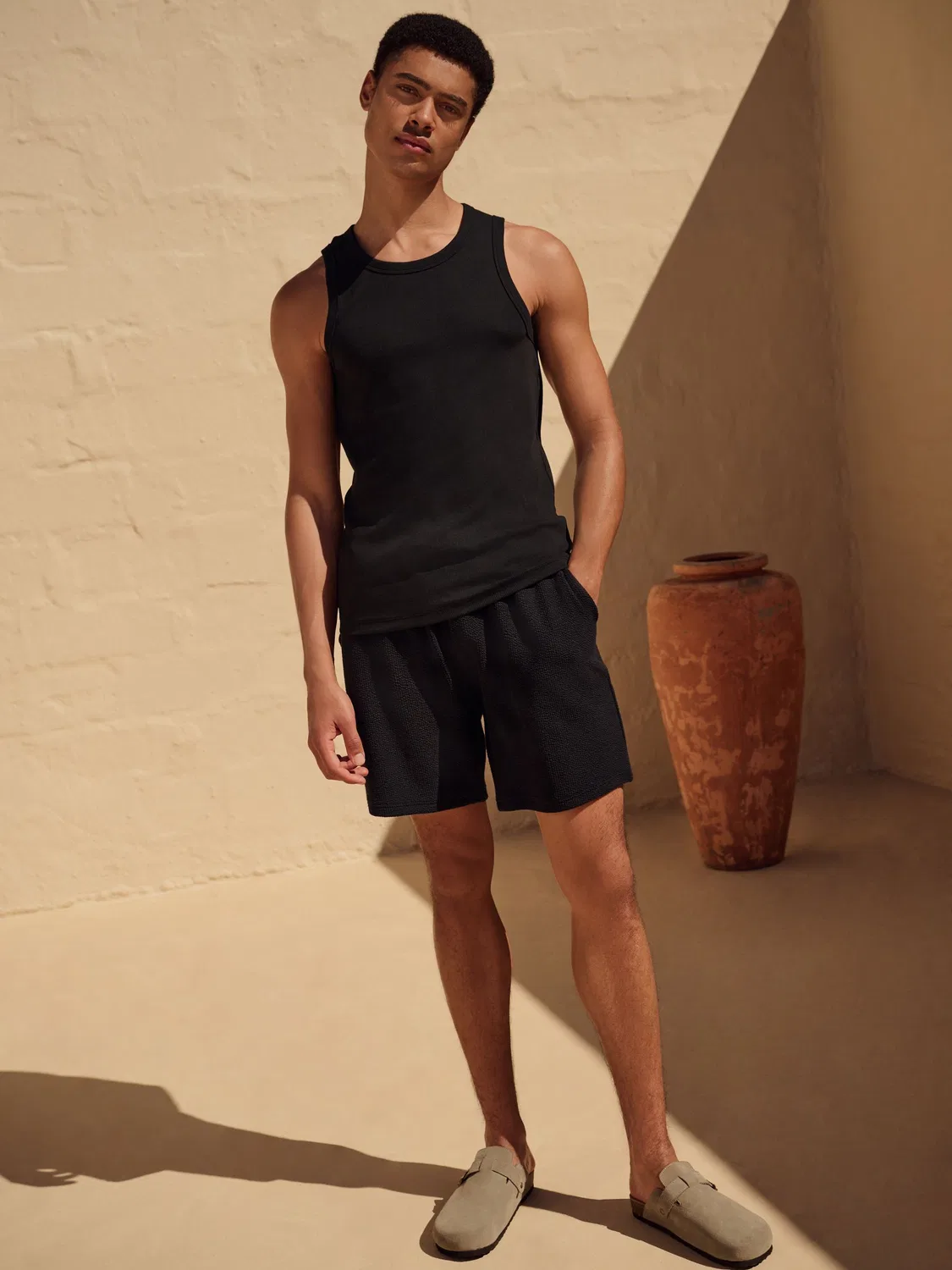Жилет Slim Fit рифленый Next, черный — фото 4