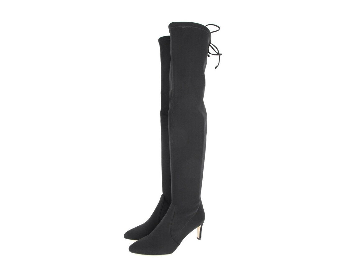 Stuart Weitzman Женские эластичные сапоги из лайкры до колена, черный — фото 3