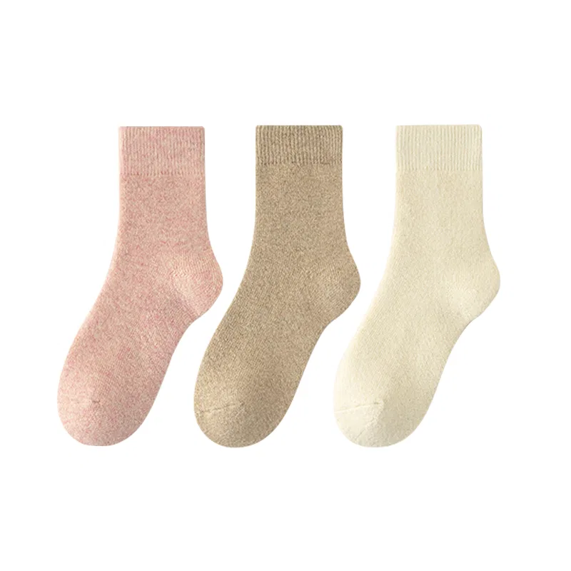 Детские носки с принтом 3 пары MIIOW, Pink/Khaki/Milk White
