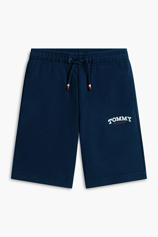 Детские шорты для девочек хлопковые Tommy Hilfiger, Navy — фото 2