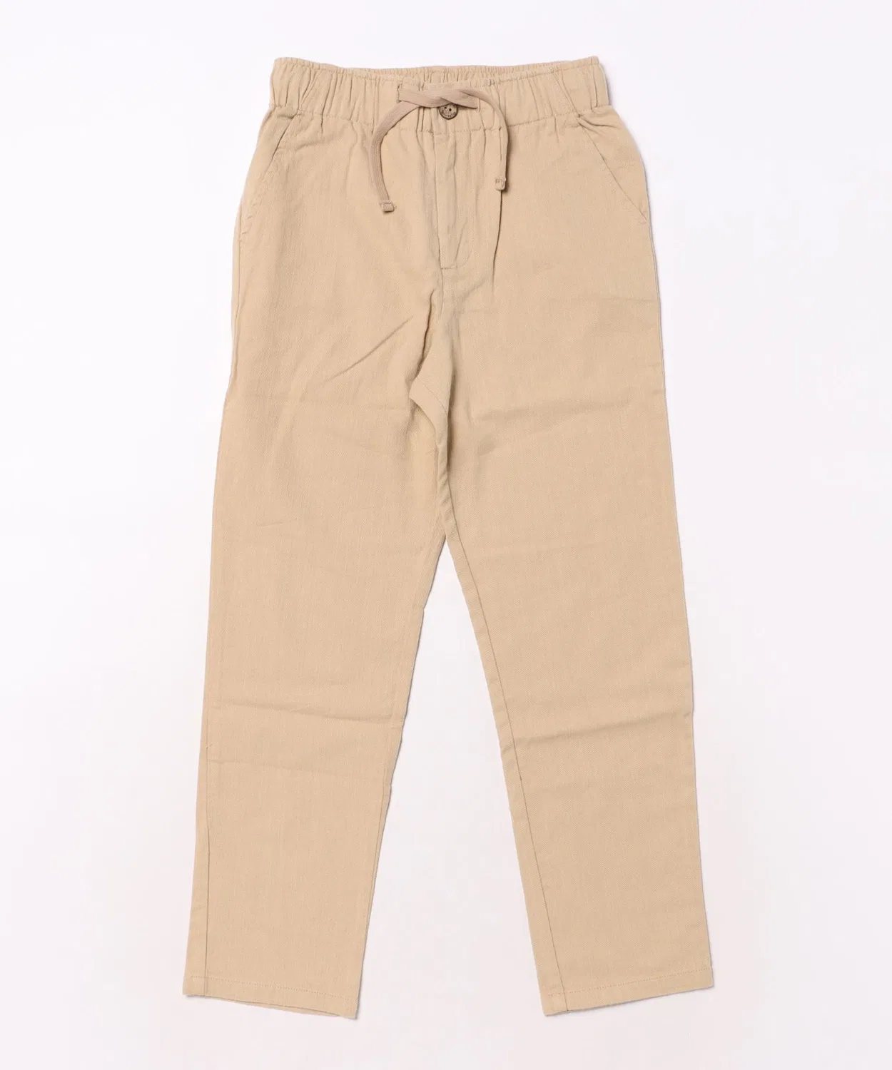 Детские классические брюки с эластичным поясом и шнурком, модель KALEN PANT Rylee + Cru, Бежевый