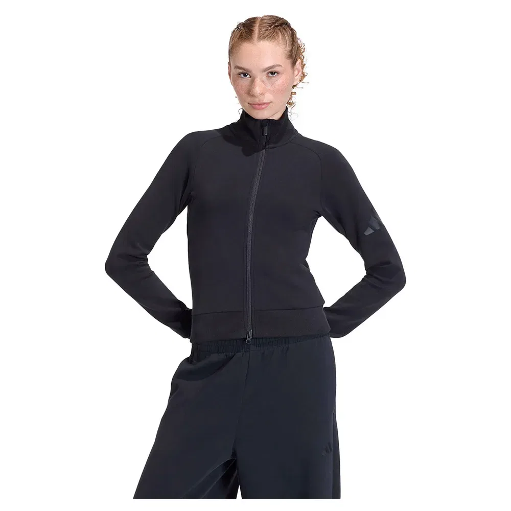 Худи с капюшоном на молнии Soft Lux Slim Adidas, черный