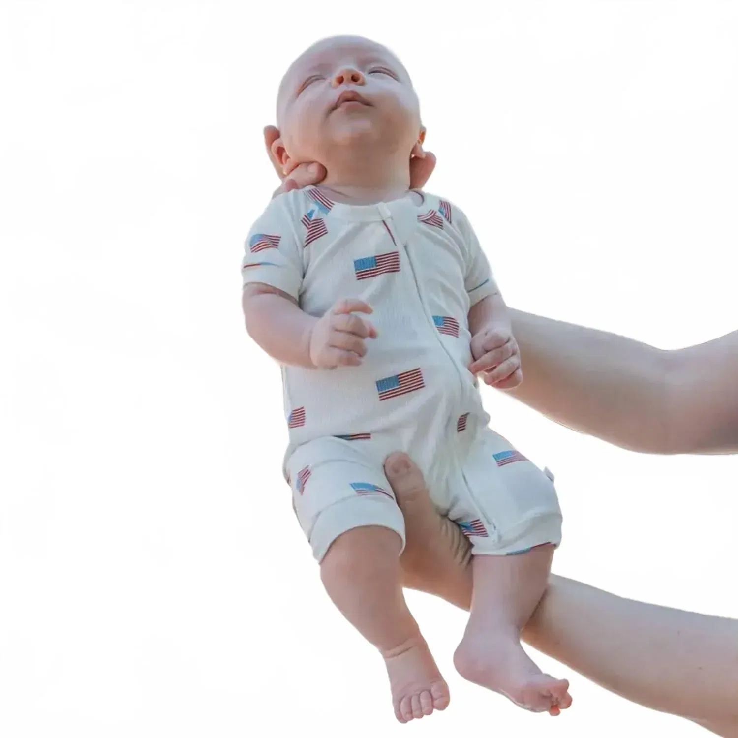 Детский боди-комбинезон с коротким рукавом и молнией из бамбука Forever French Baby, White — фото 2
