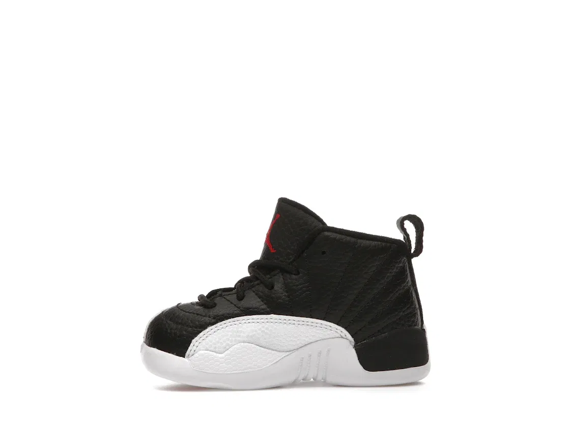 Детские кроссовки с высоким верхом Jordan 12 Retro Jordan, Black/Varsity Red-White — фото 3