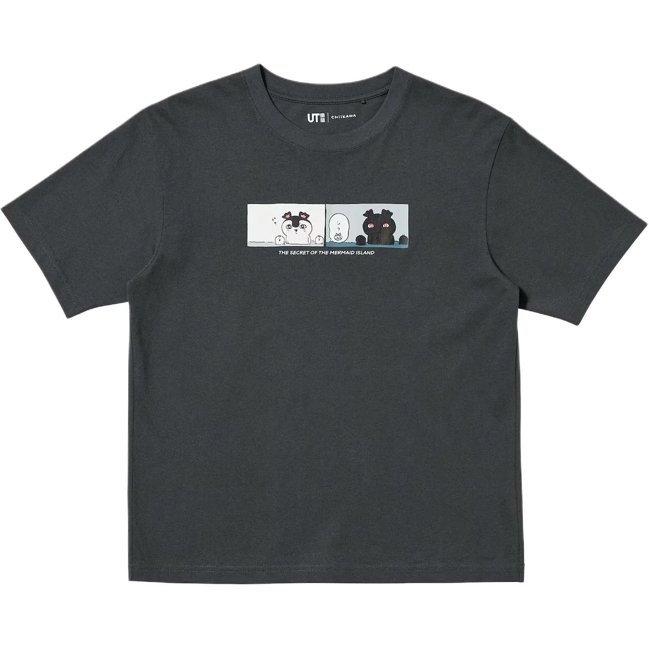 Женская футболка с принтом Chiikawa X UNIQLO, Dark Gray