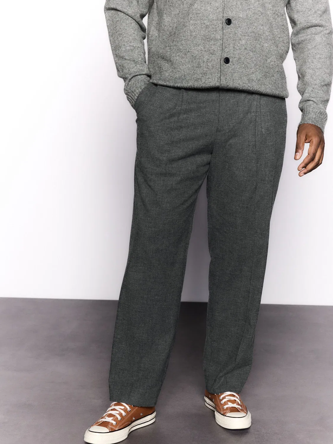 Брюки из хлопка Regular Fit Next, угольный серый