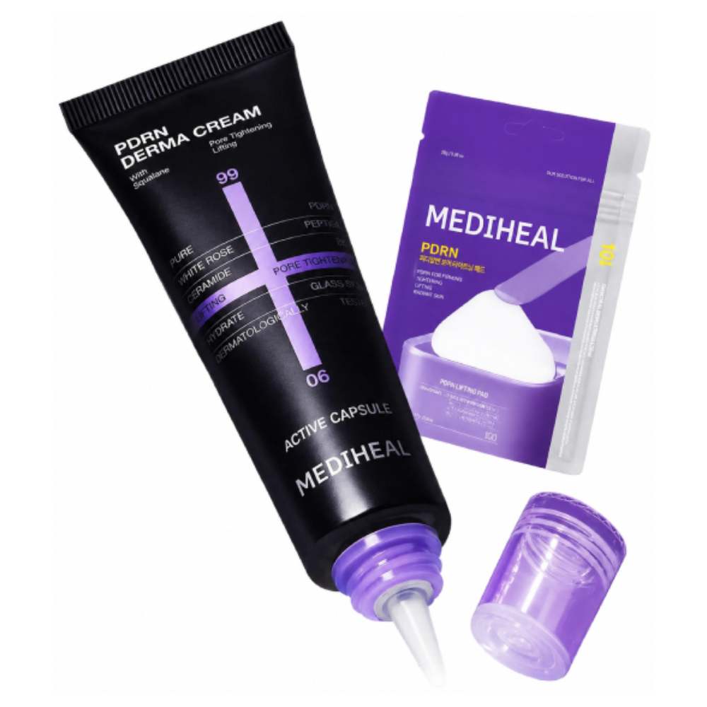 Набор для ухода за кожей лица Mediheal PDRN Derma Cream + PDRN Lifting Pad, 50 мл + 10 пэдов