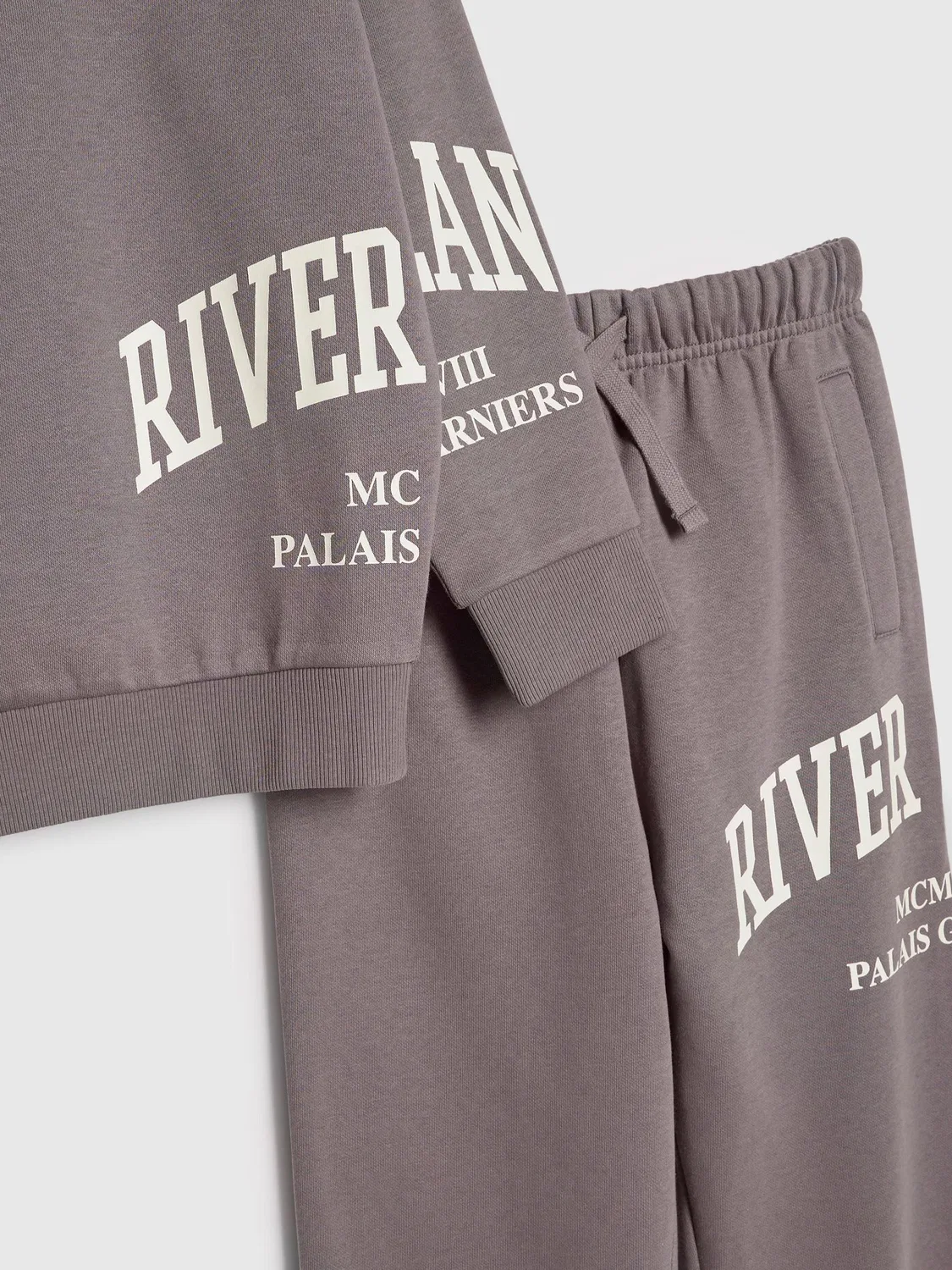 Спортивный костюм River Island Varsity, серый — фото 4