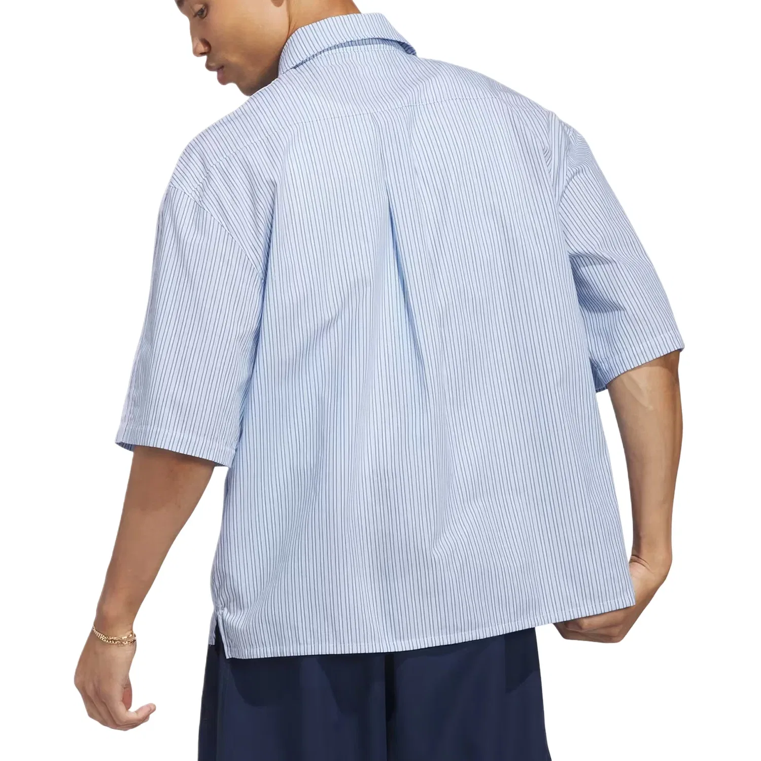 Мужская рубашка с длинным рукавом Adidas AOA Button Up, темно-синий — фото 3