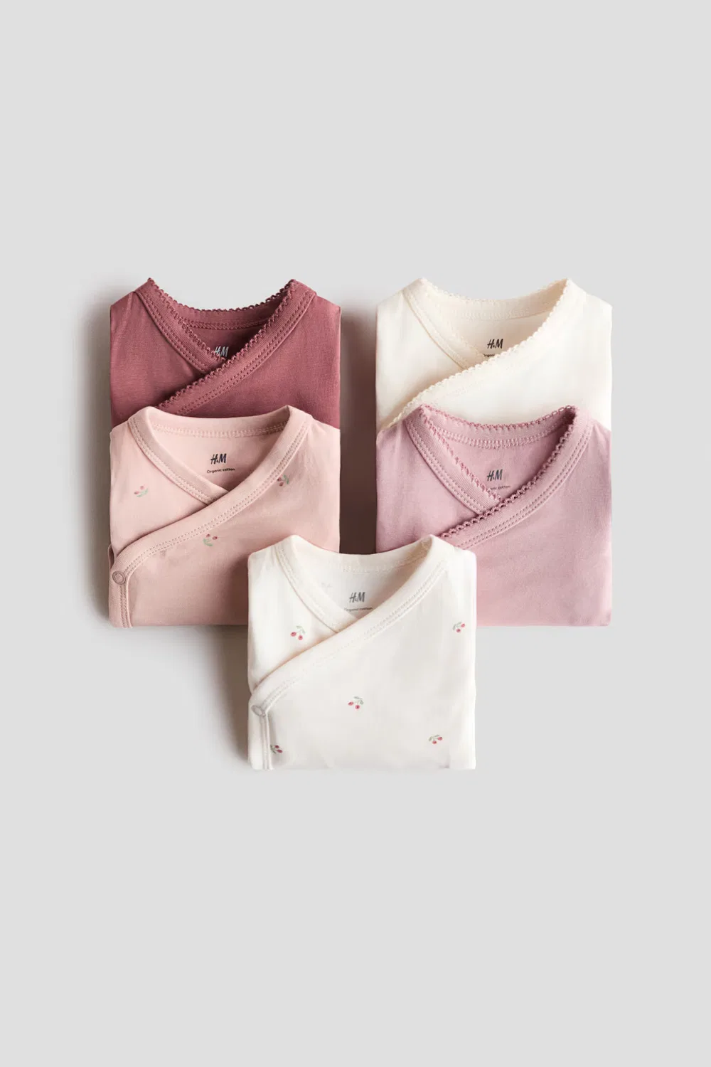 Набор из 5 боди-оберток H&M, Mattrosa/Kirschen — фото 2
