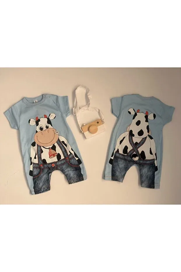 Детский комбинезон для девочек с принтом Minibird Baby, Blue