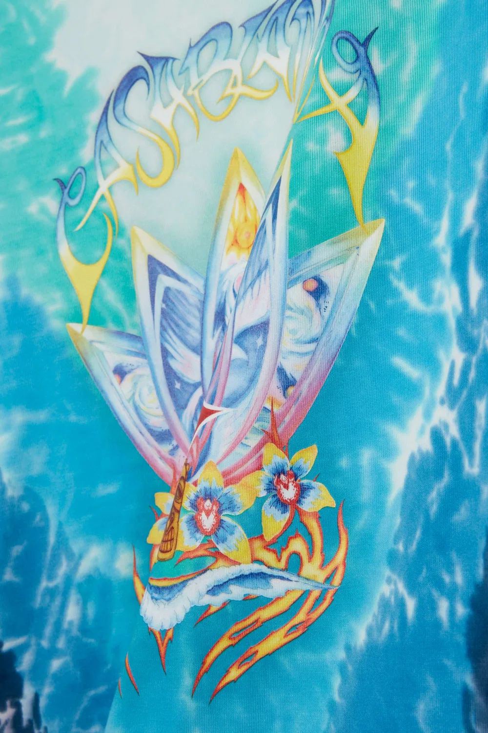 Футболка с принтом тай-дай Surf Lotus Casablanca — фото 4