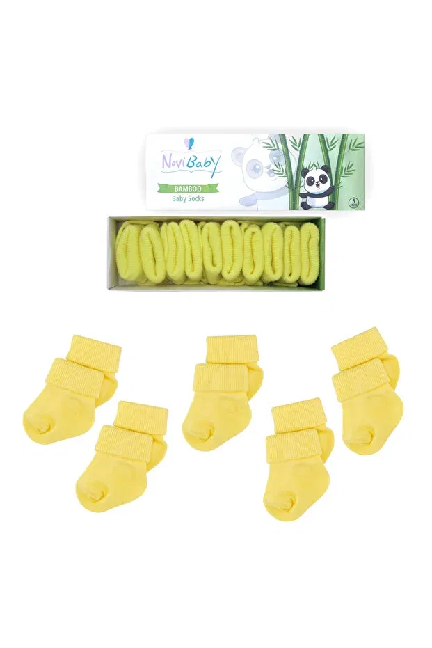 Детский комплект носков для новорожденных Bamboo Novibaby, Lemon