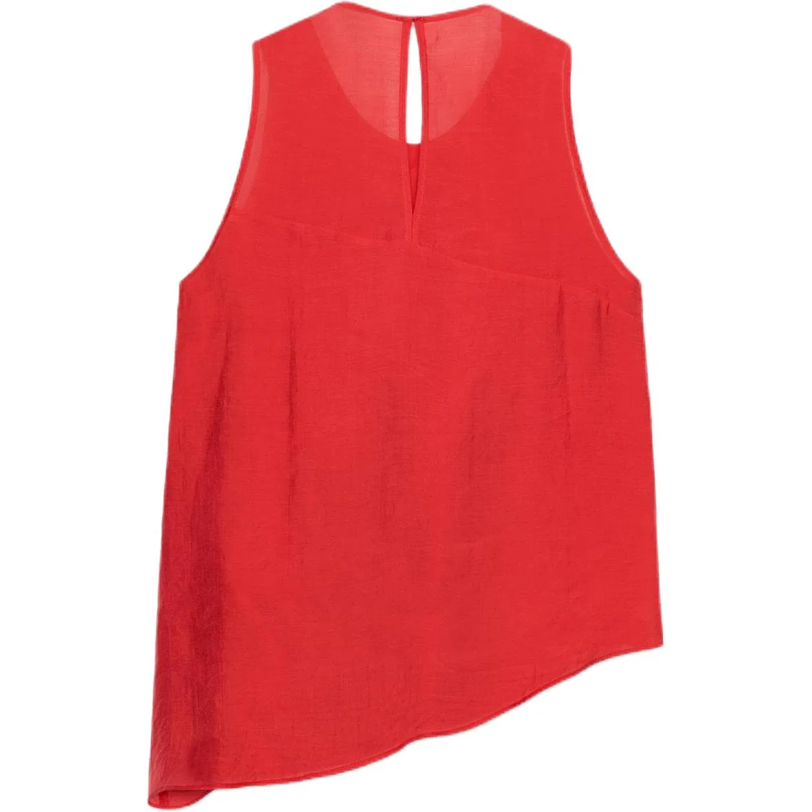 Женская майка без рукавов с круглым вырезом Red ZARA, Red — фото 3