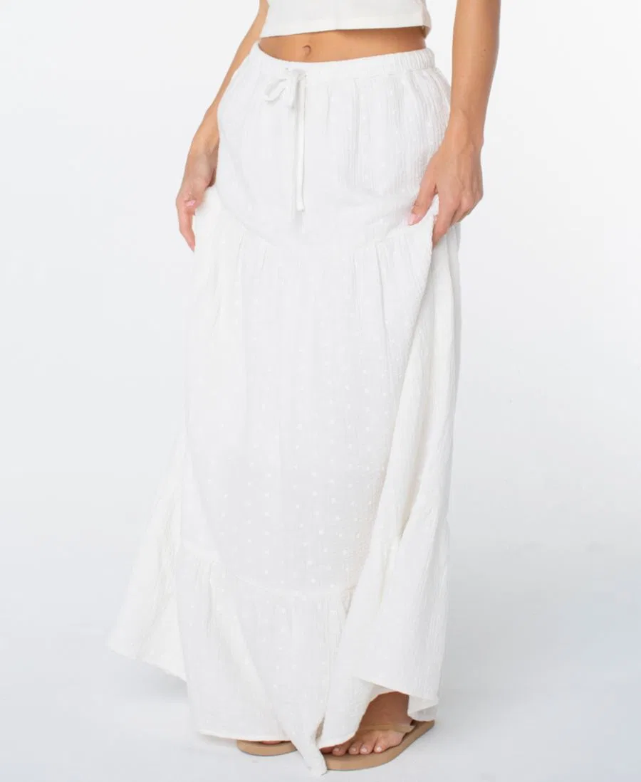 Юбка макси Roxy Side Street Tiered, Cloud Dancer