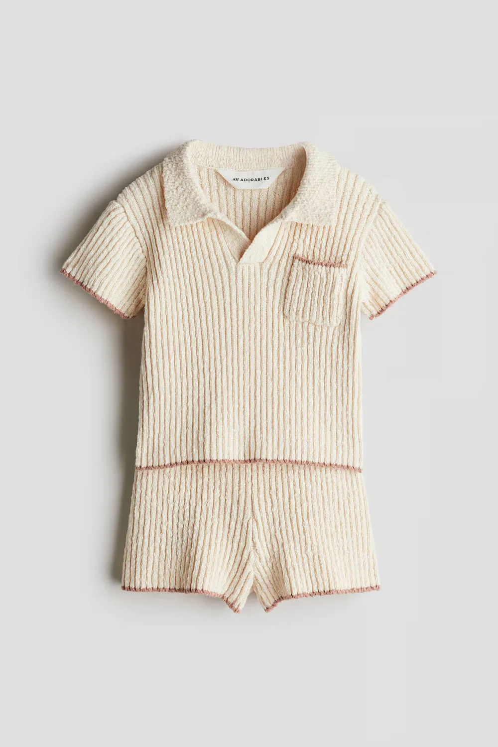 Комплект из 2 предметов, изготовленный из букле H&M, Cremefarben