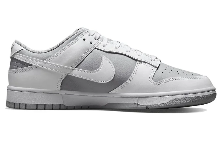 Кроссовки Nike Dunk Low Retro, белый/серый — фото 2
