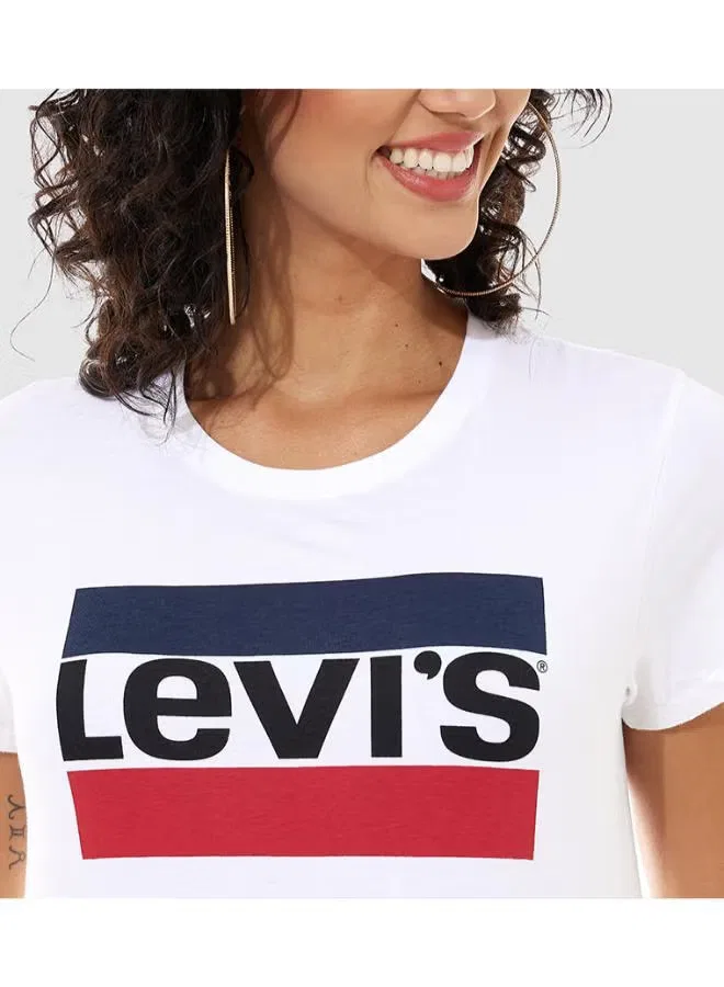 Футболка женская хлопковая Perfect Tee Levi'S, нейтральный — фото 3