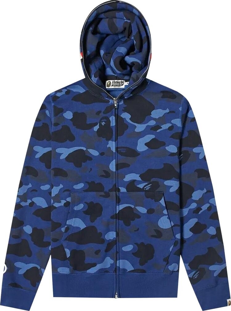 

Худи BAPE Color Camo 2nd Shark Full Zip Hoodie 'Navy', синий