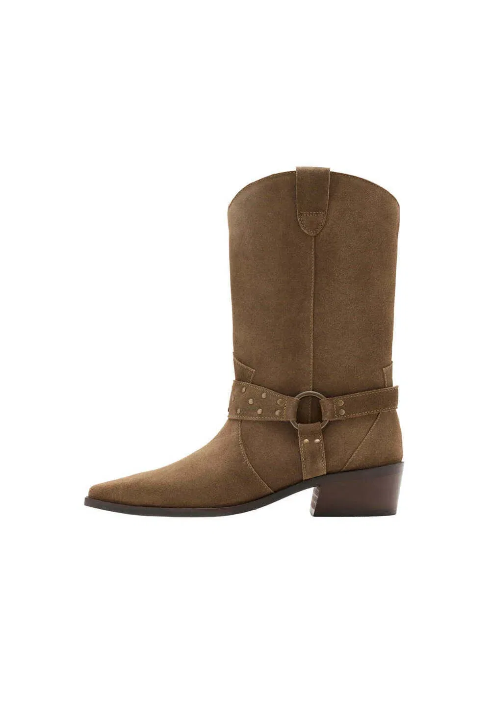Подростковые ковбойские/байкерские ботильоны Mango Kids, Brown