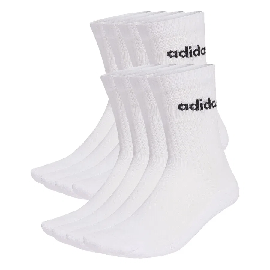 Спортивные носки ADIDAS PERFORMANCE 'LINEAR CUSHIONED CREW SOCK 10 PAIR PACK' белого цвета