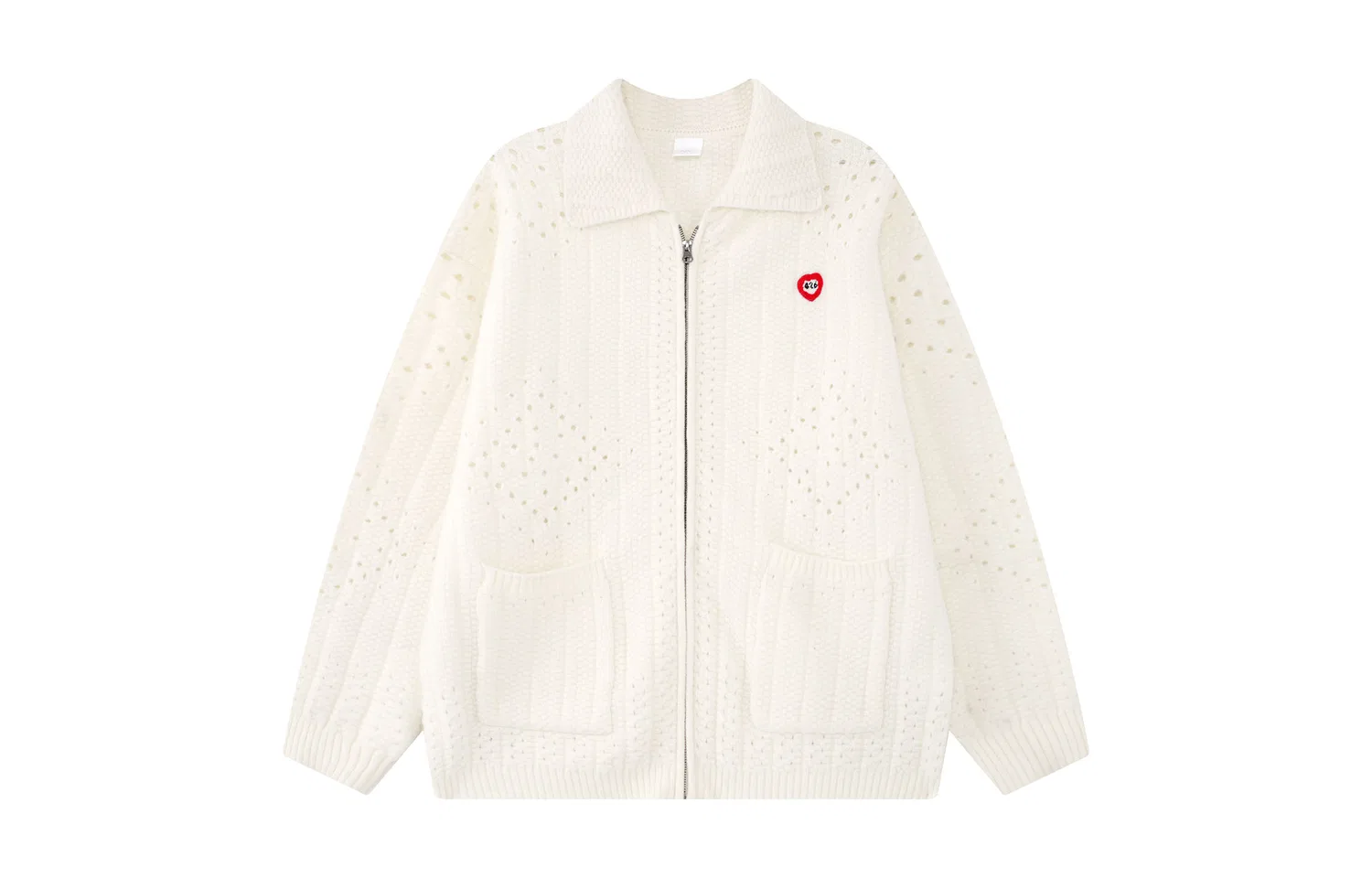 Детский кардиган с отложным воротником, белый, F426, White