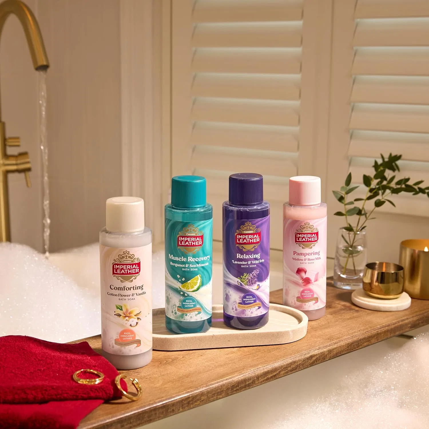 Пена для ванны Bubble Bath, Imperial Leather, набор 4 шт по 500 мл, Mallow and Rose Milk — фото 2