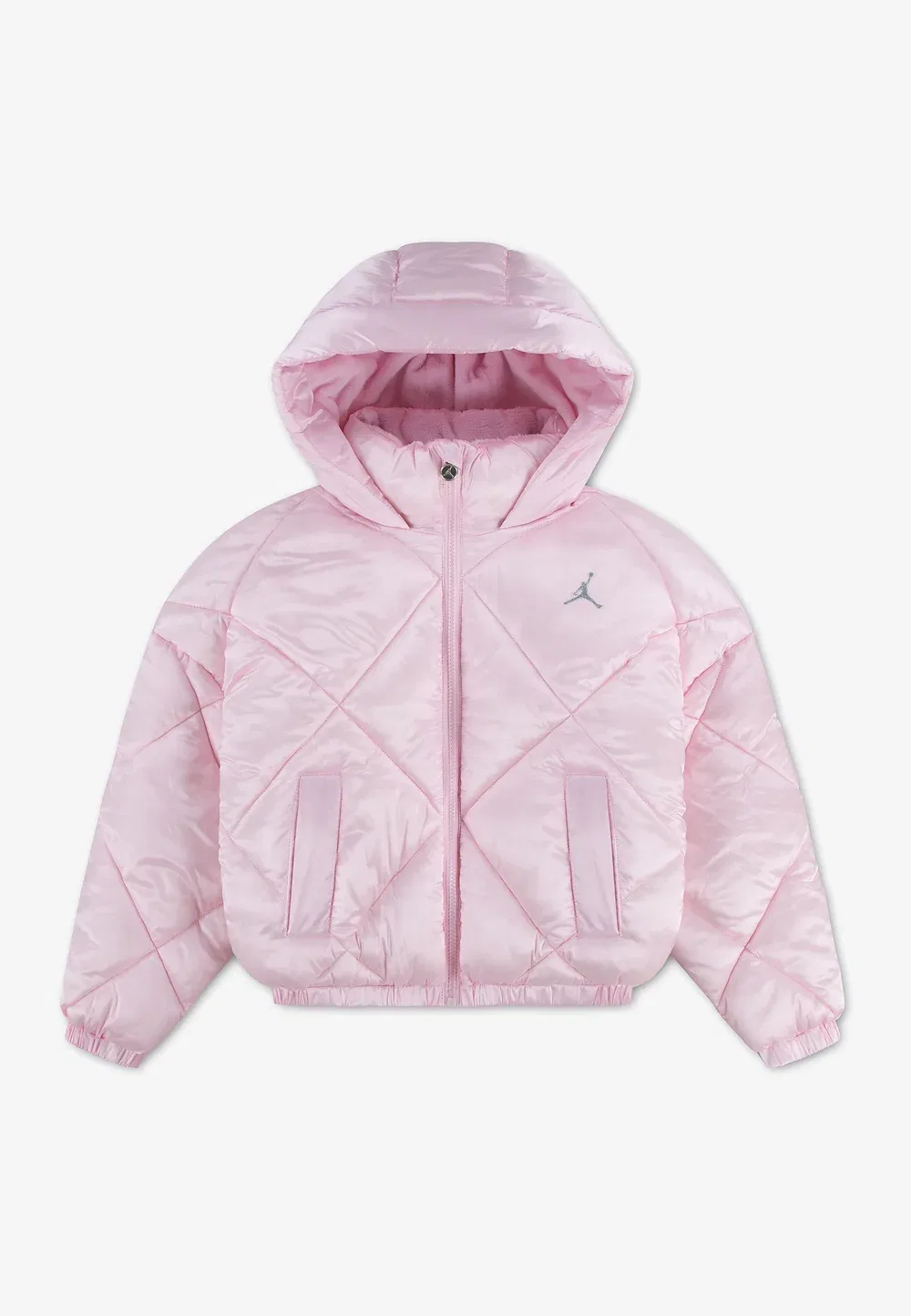 Зимняя стеганая куртка-пуховик с ромбовидным рисунком Jordan, Pink Foam