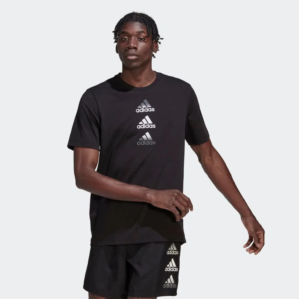 Мужская тренировочная футболка Designed 2 Move Logo Tee adidas, Black — фото 3