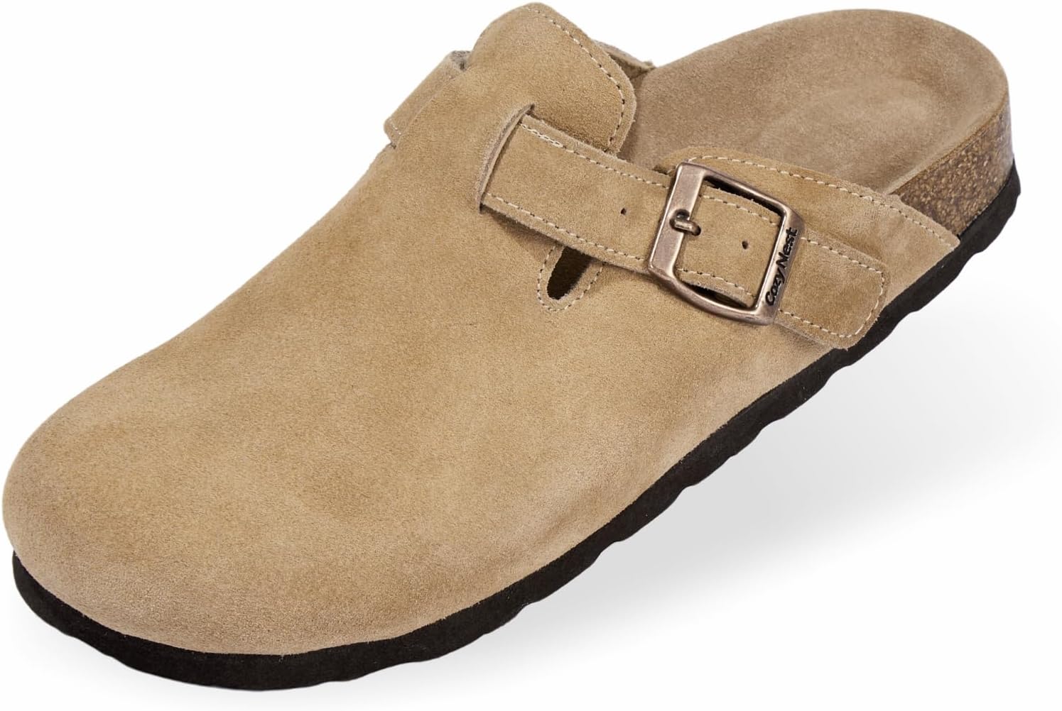 

Сабо Vibe из натуральной кожи для женщин и мужчин, мюли без шнурков, с мягкой стелькой и поддержкой свода стопы Cozynest Step In Stress Out, бежевый