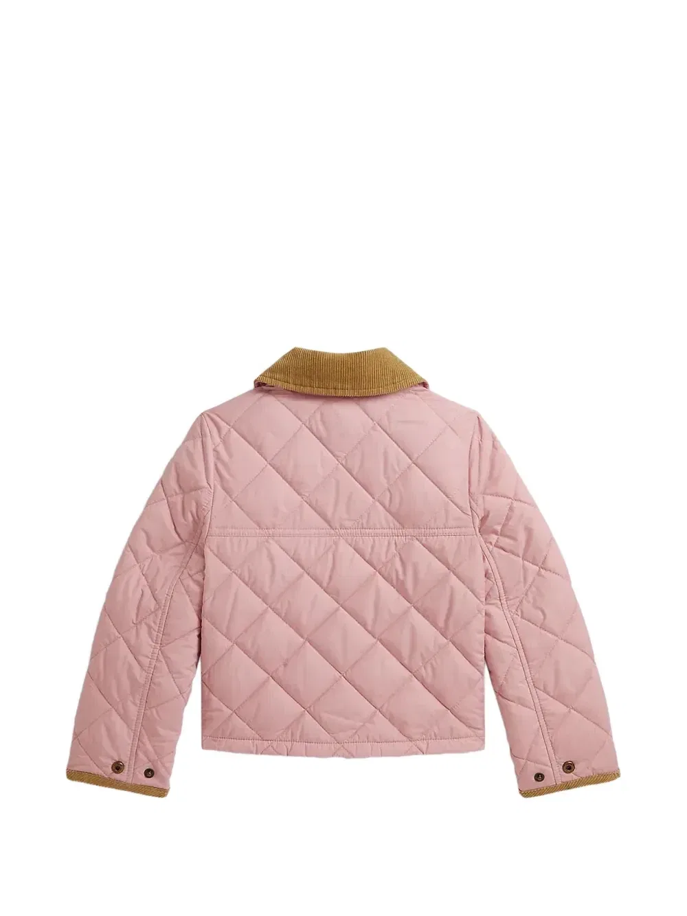 Стеганая куртка с вельветовым воротником Polo Ralph Lauren Kids, розовый — фото 2