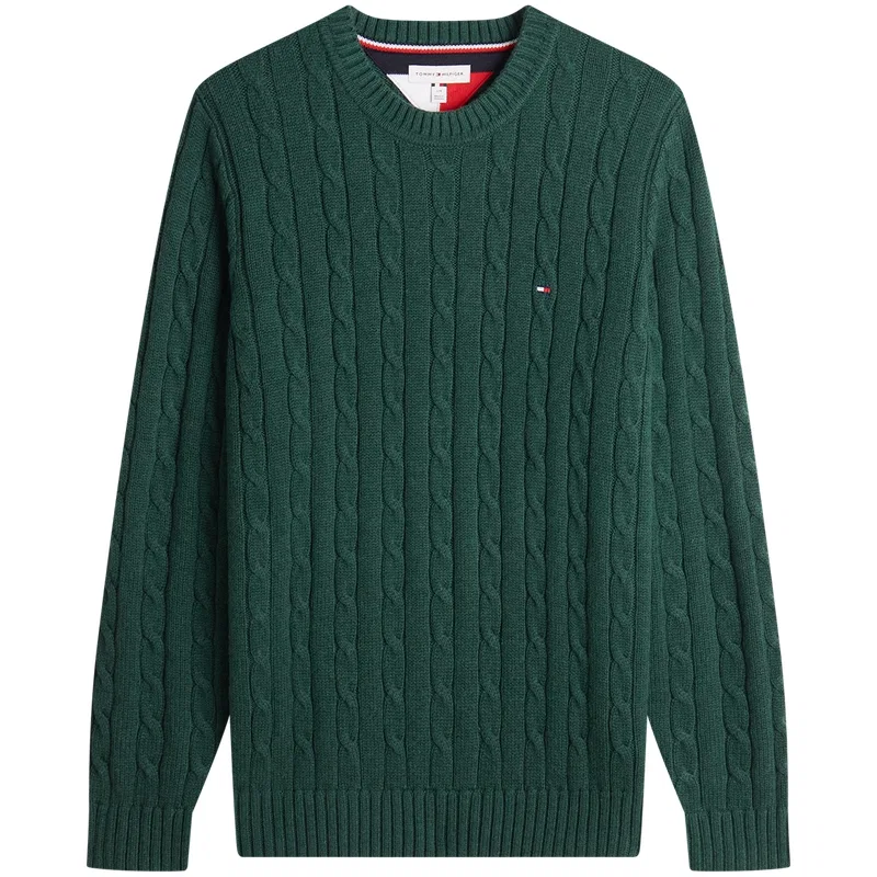Мужской свитер с круглым вырезом Tommy Hilfiger, Green M24