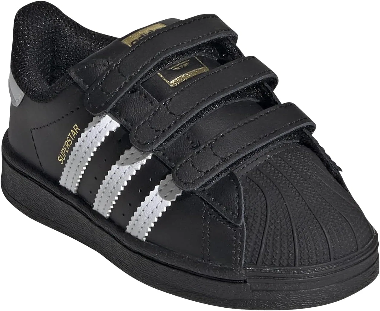 Детские кроссовки для мальчиков Superstar adidas Originals, Black/White/Black — фото 2
