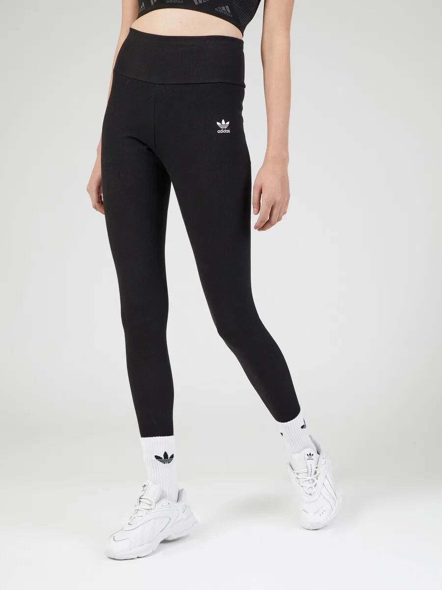 Узкие леггинсы ADIDAS ORIGINALS 'Essentials' черного цвета — фото 3