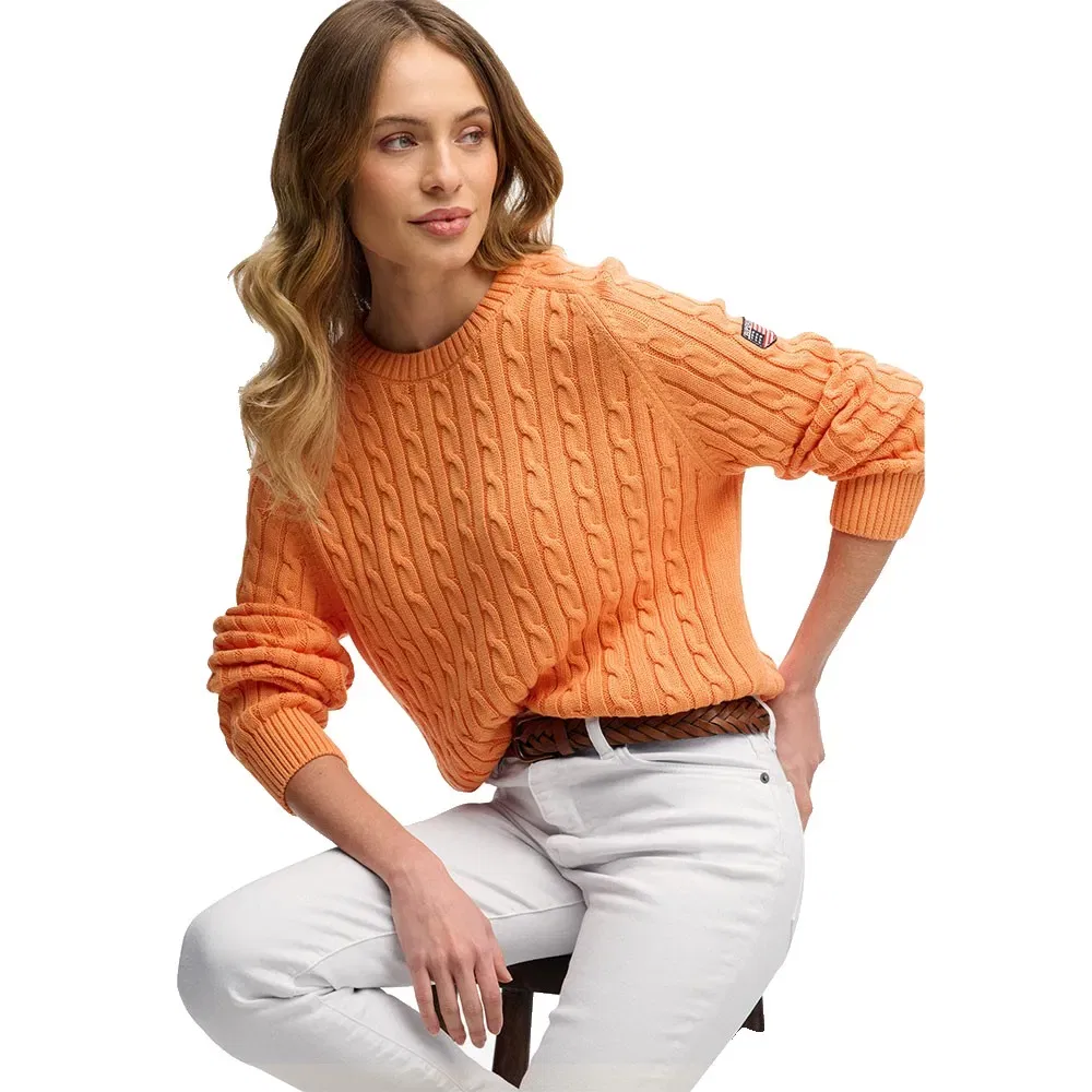Свитер Slouchy Cable Superdry, оранжевый — фото 3