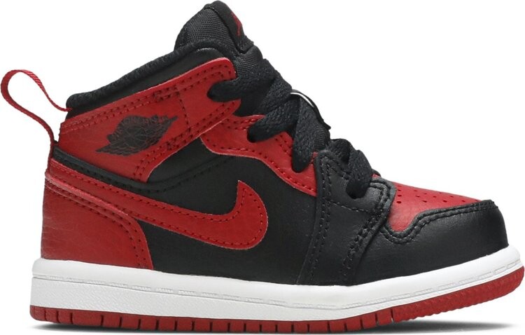 

Кроссовки Air Jordan 1 Mid TD Banned, красный