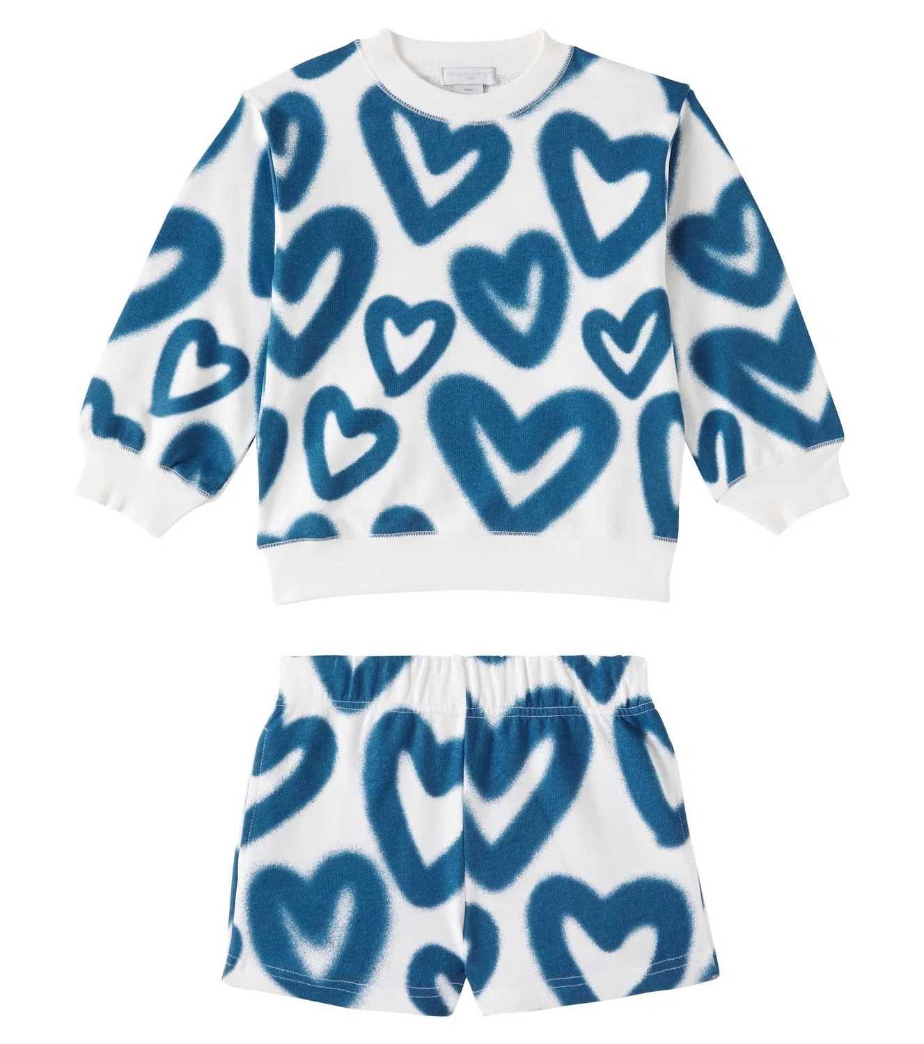 Комплект из хлопкового свитшота и спортивных штанов Stella Mccartney Kids, белый