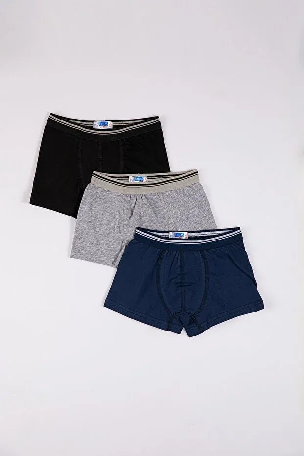 Детский комплект боксеров для мальчиков Berrak 5507, Generic Brands, Gray Melange — фото 2