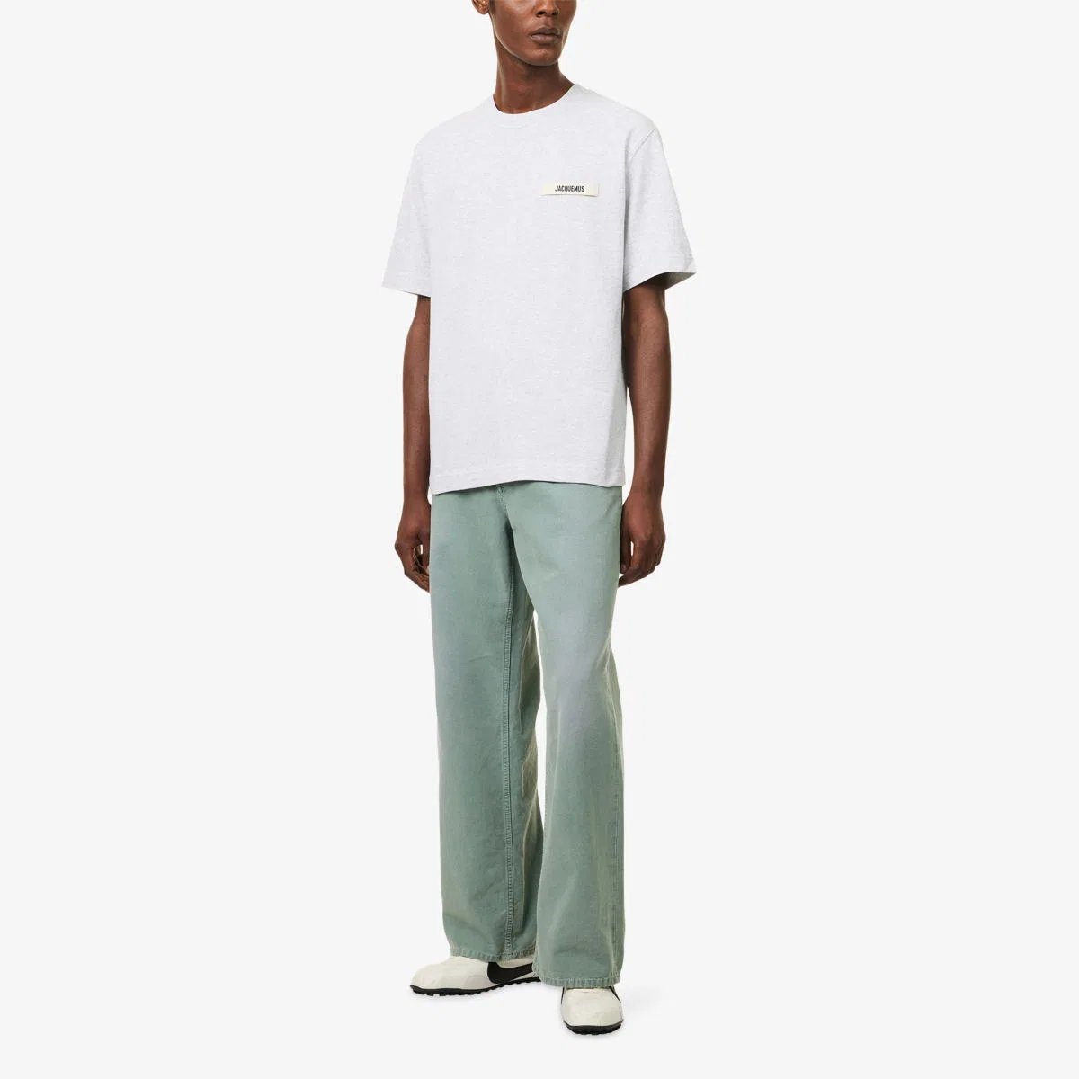 Футболка Le gros Grain из хлопкового джерси Jacquemus, серый — фото 2