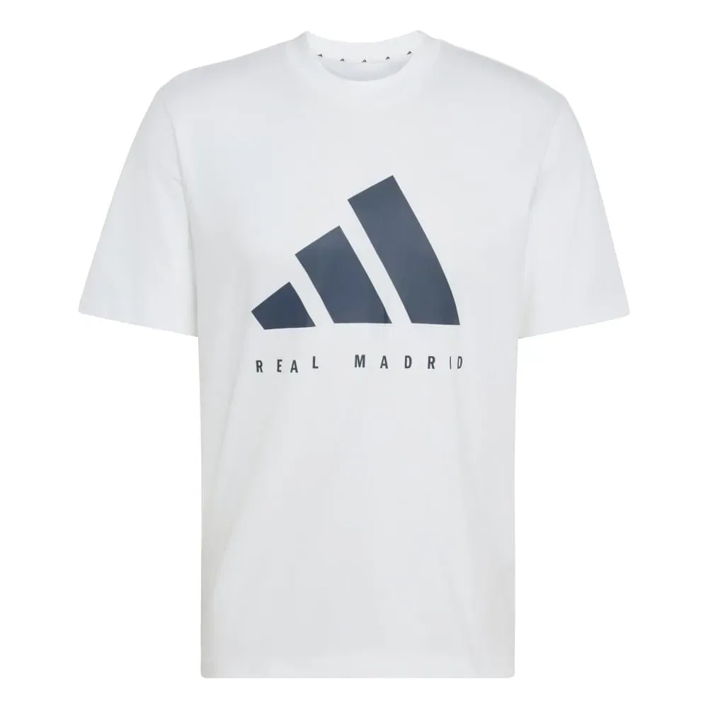 Мужская футболка с принтом Real Madrid DNA Adidas, White — фото 3