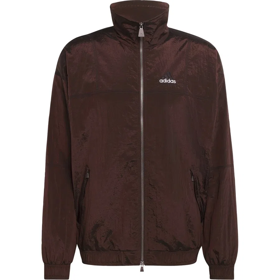 Куртка спортивная с молнией и капюшоном, модель EQT Track Top, adidas, Aurora — фото 3