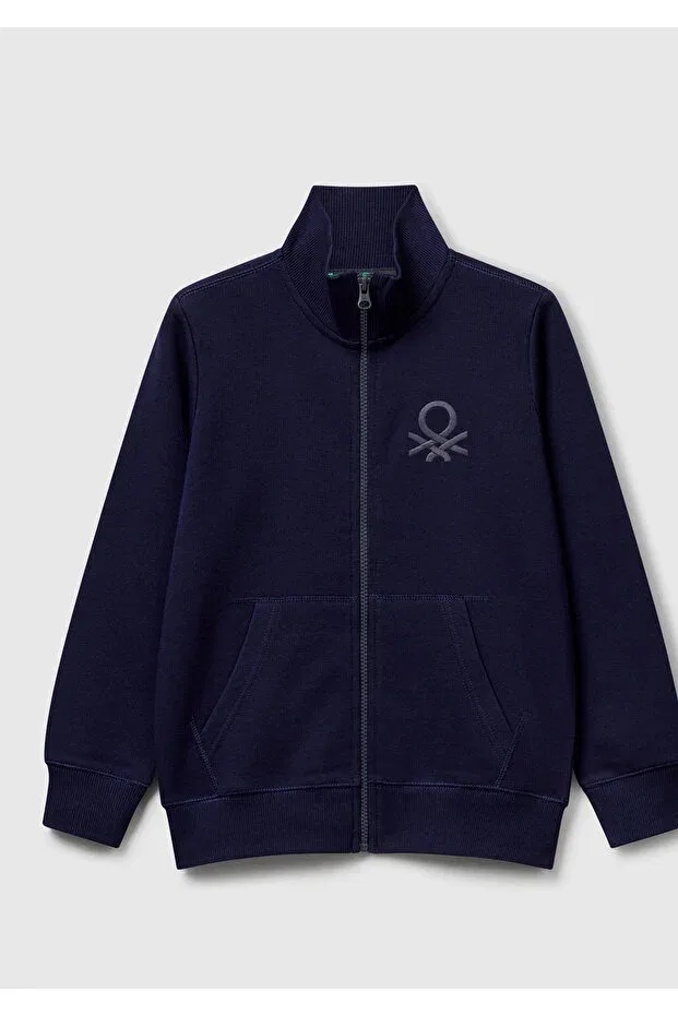 Детское худи для мальчиков хлопковое United Colors Of Benetton, Navy Blue