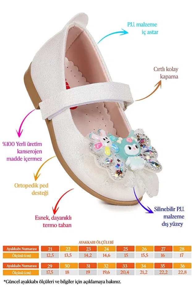 Детские балетки для девочек с блестками Hila Kiko Kids, Mother-Of-Pearl - Blue — фото 2