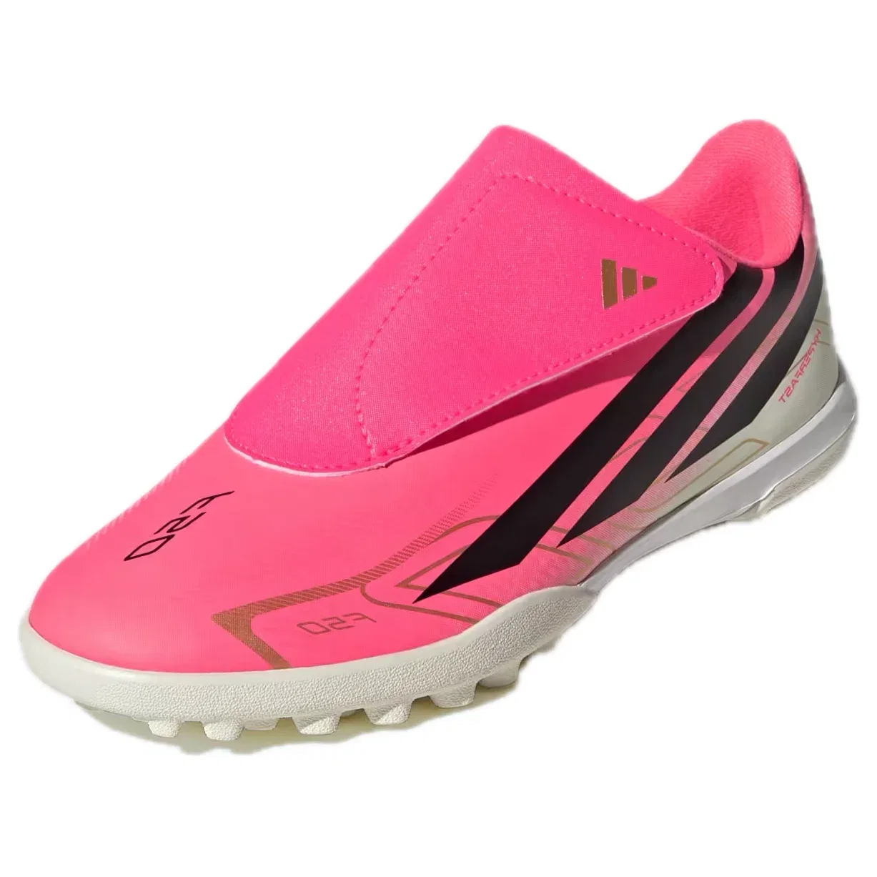 Детские бутсы для футбола с липучкой F50 Hyperfast Road To Glory Pack Adidas, розовый — фото 3