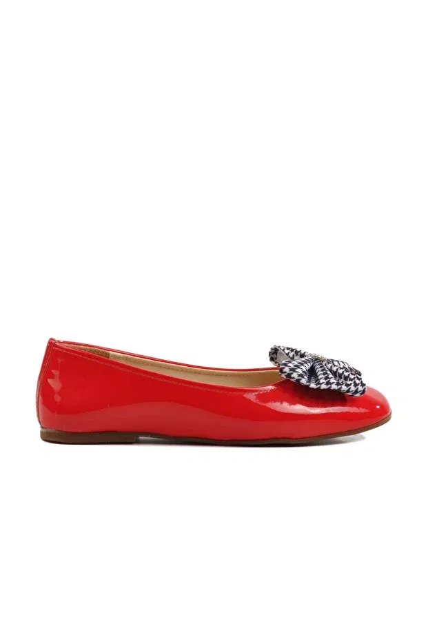 Детские балетки для девочек красные лакированные Walkway, Red Patent Leather — фото 3