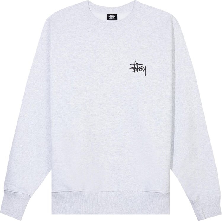 

Толстовка Stussy Basic Crew 'Ash Heather', серый