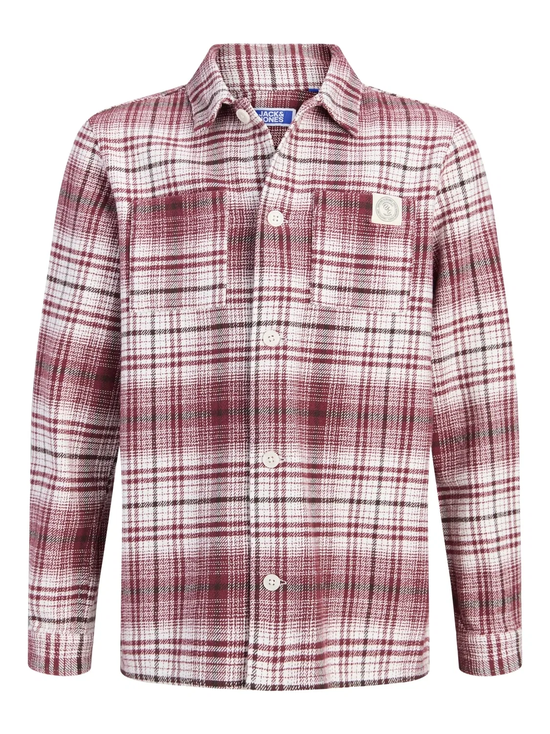Рубашка-куртка фланелевая Jorfrederiksberg Jack & Jones Junior, шоколадный