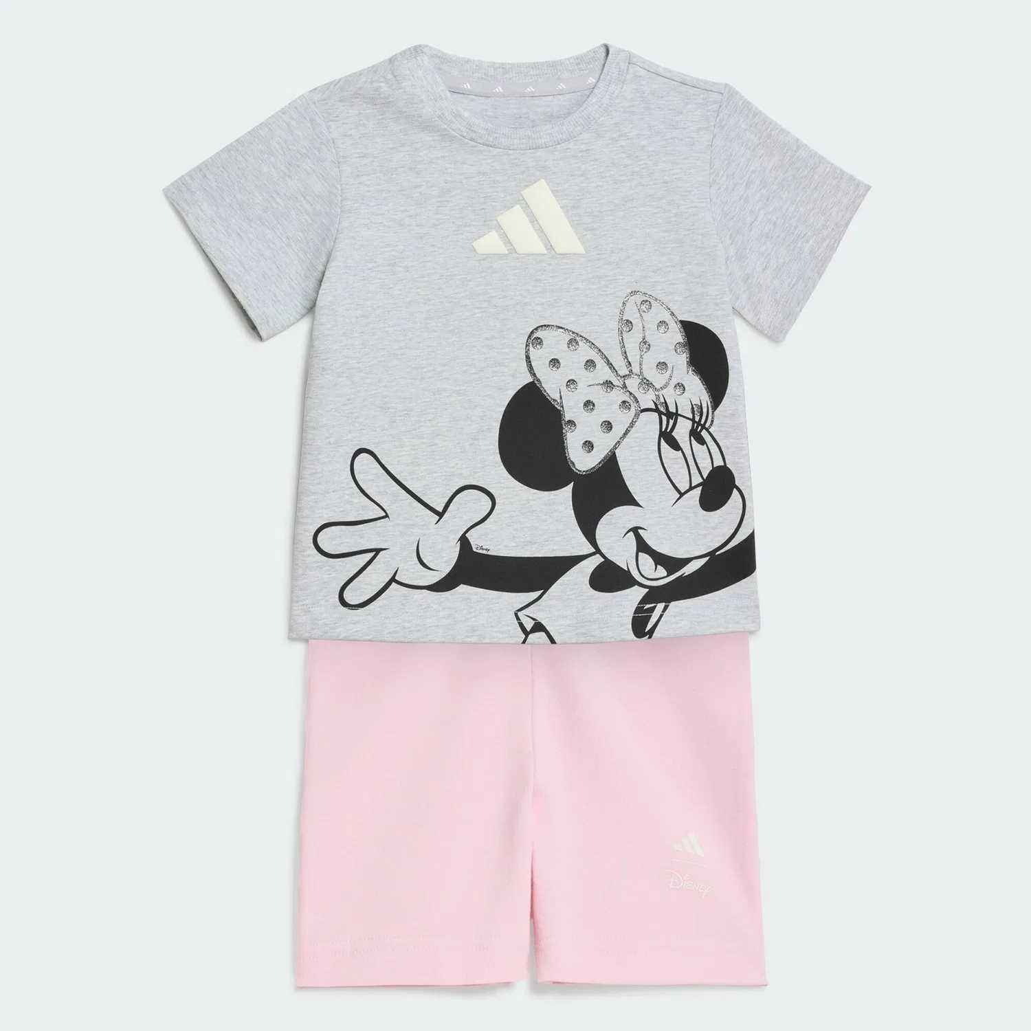 Детский спортивный костюм с принтом Minnie Maus Adidas, Hellgrau Weiss